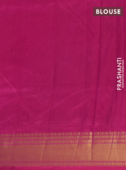 Semi tussar saree purple and dark pink with allover patola prints and zari woven border