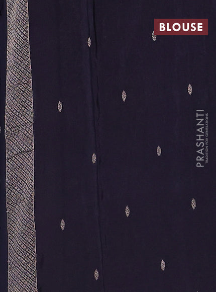 Semi mysore silk saree jamun shade with allover zari woven buttas and zari woven border