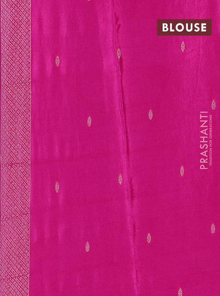 Semi mysore silk saree pink with allover zari woven buttas and zari woven border