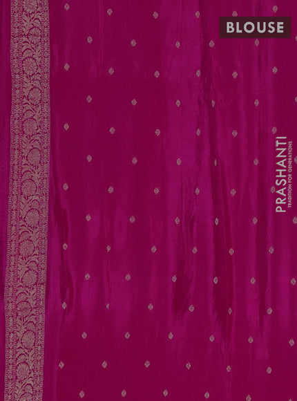 Semi mysore silk saree pink with allover zari woven buttas and zari woven border