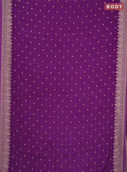 Semi mysore silk saree mild purple with allover zari woven buttas and zari woven border