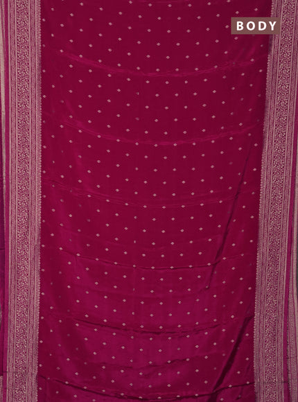 Semi mysore silk saree pink with allover zari woven buttas and zari woven border