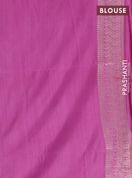 Semi soft silk saree mauve pink with zari woven buttas and zari woven border