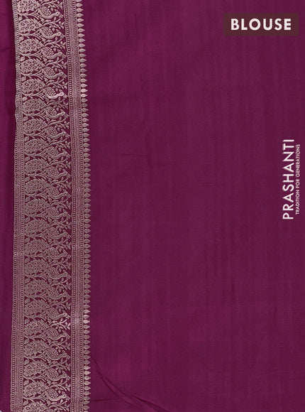Semi soft silk saree wine shade with zari woven buttas and zari woven border