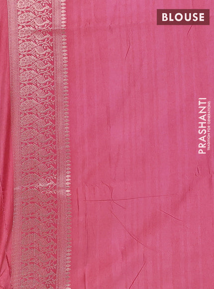 Semi soft silk saree maroon shade with zari woven buttas and zari woven border