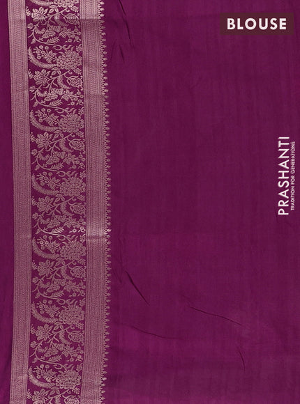 Semi soft silk saree wine shade with zari woven buttas and zari woven border