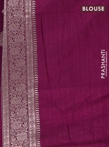 Semi soft silk saree deep wine shade with zari woven buttas and zari woven border