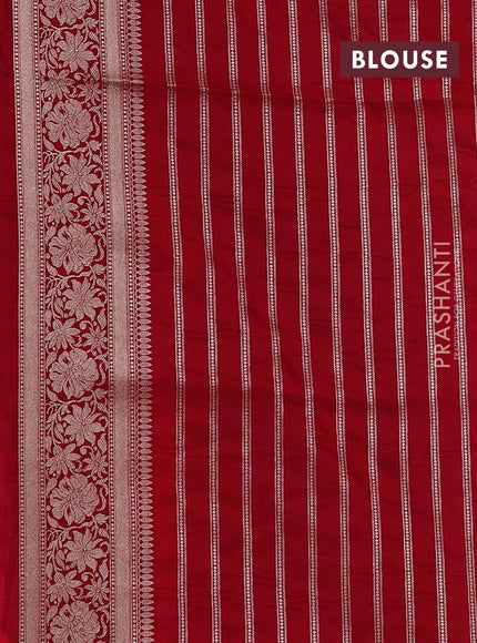 Banarasi uppada silk saree red with allover zari weaves and zari woven border
