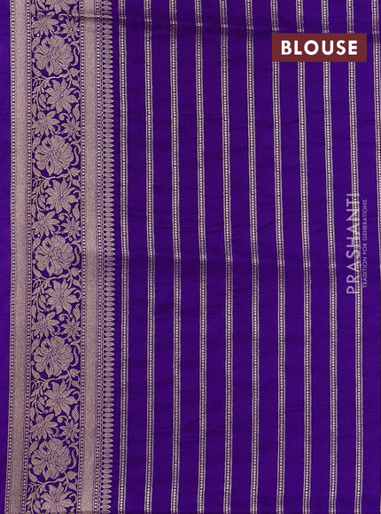 Banarasi uppada silk saree violet with allover zari weaves and zari woven border