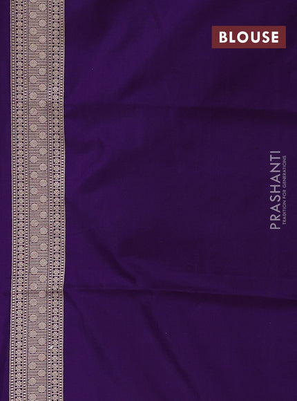 Banarasi uppada silk saree violet with allover zari weaves and zari woven border