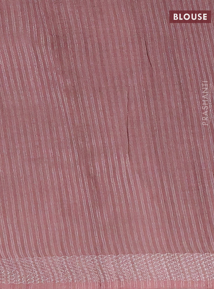 Art linen cotton saree deep maroon and beige with plain body and floral printed silver zari woven border