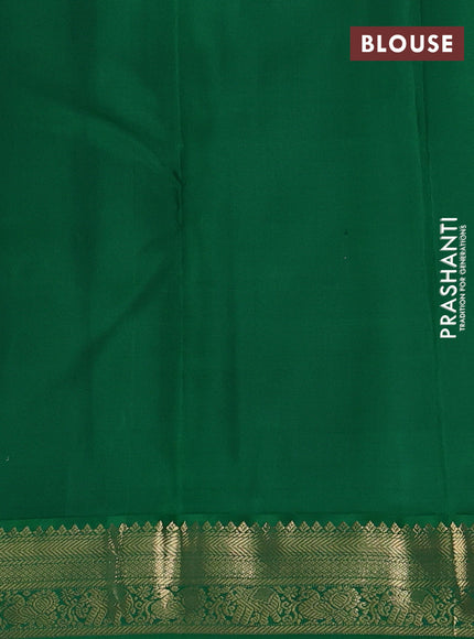 Pure kanchipuram silk saree lavender and green with allover vairaosi pattern & zari buttas and zari woven korvai border