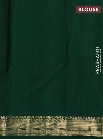 Pure kanchipuram silk saree red and green with zari woven buttas and zari woven korvai border