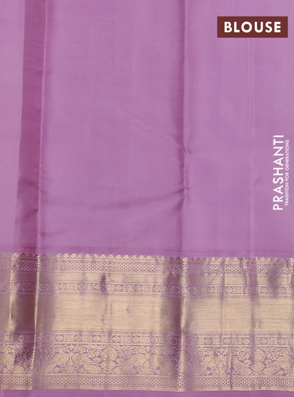 Pure kanchipuram silk saree wine shade and mauve pink with zari woven buttas and long zari woven korvai border