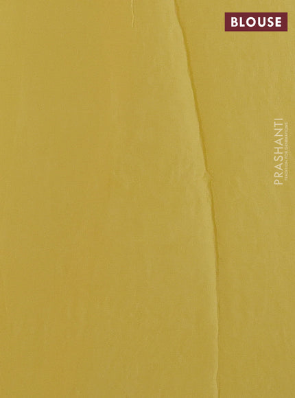 Chiffon saree yellow with allover floral embroidery work and zari woven border