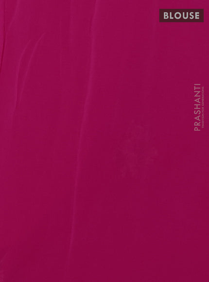 Chiffon saree pink with floral embroidery work and zari woven border