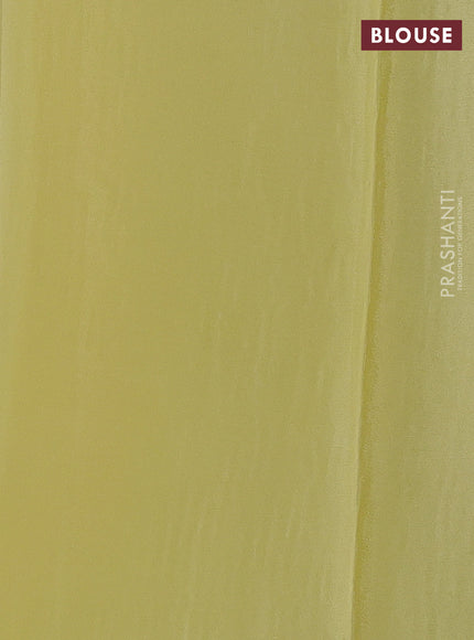 Chiffon saree pale yellow with sequin embroidery work and lace work border