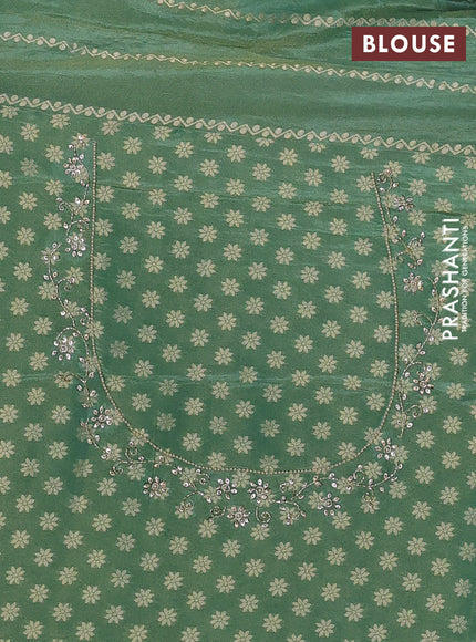 Banarasi silk saree pastel green with allover zari woven weaves and zardosi work pallu & border