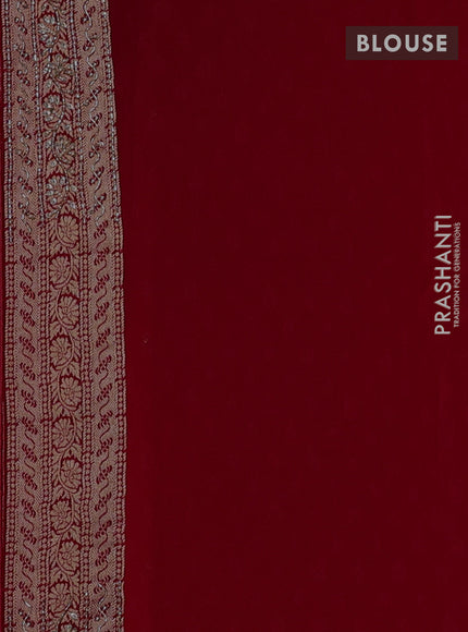 Banarasi silk saree red with allover zari woven buttas and zardosi work pallu & border