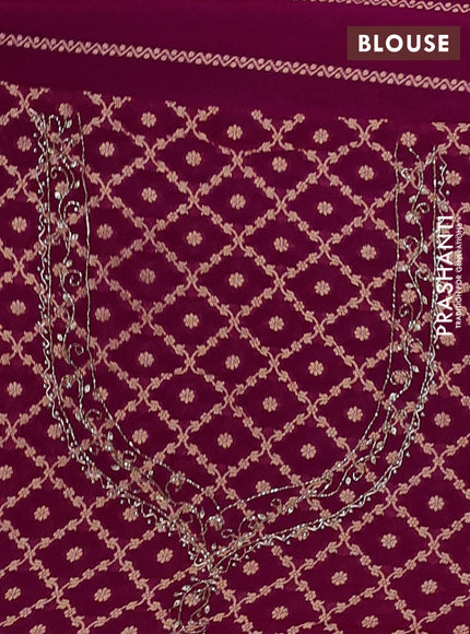 Banarasi silk saree deep pink with allover zari woven buttas and zardosi work pallu & border