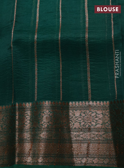Banarasi organza saree red and mustard yellow green with thread & zari woven buttas and long woven border