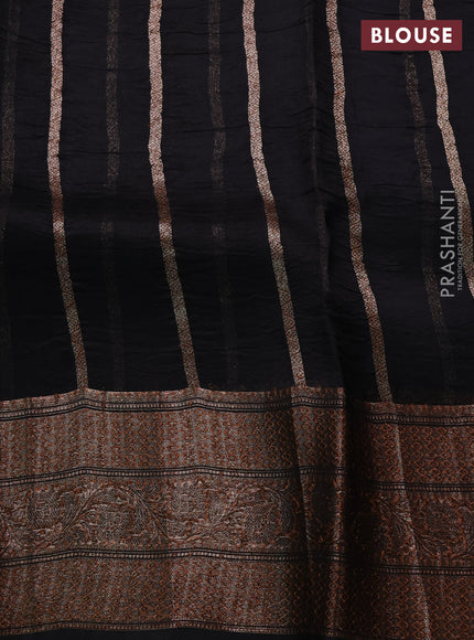 Banarasi organza saree pastel blue and maroon black with thread & zari woven buttas and long woven border