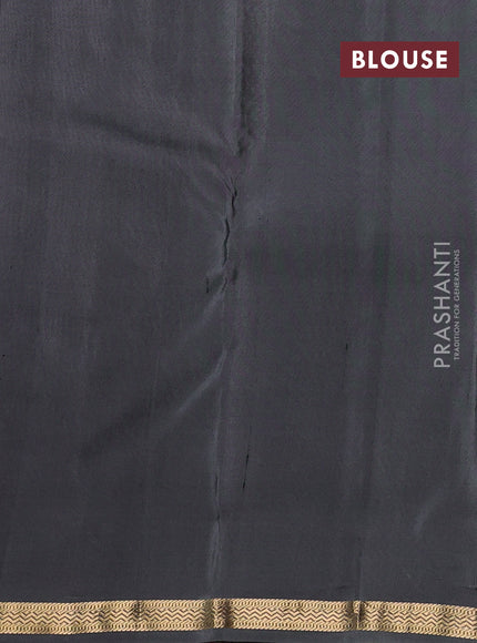Pure kanchipuram silk saree wine shade and grey with zari woven buttas and small zari woven border