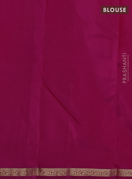 Pure kanchipuram silk saree pink and magenta pink with zari woven buttas and small zari woven border