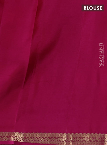 Pure kanchipuram silk saree pink with zari woven buttas and small zari woven border