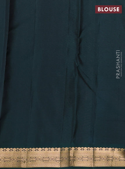 Pure kanchipuram silk saree pink  and green with zari woven buttas and zari woven simple border