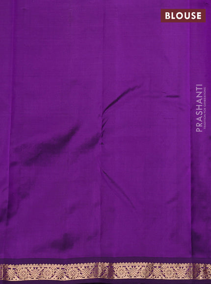 Pure kanchipuram silk saree lavender and purple with zari woven buttas and small zari woven border