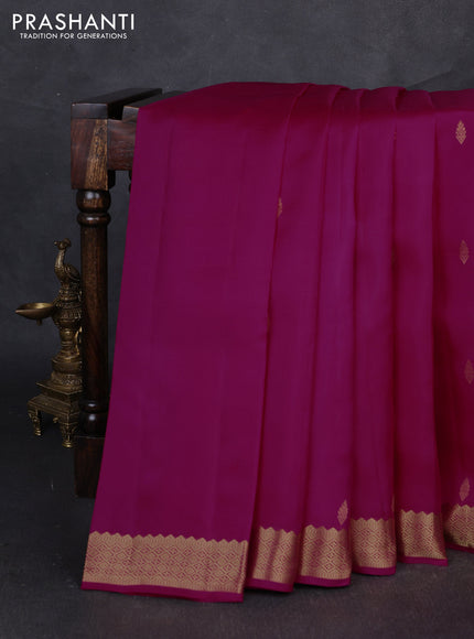 Pure kanchipuram silk saree pink and light green with zari woven buttas and zari woven border