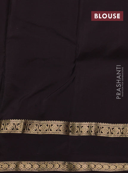 Pure kanchipuram silk saree grey and coffee brown with zari woven buttas and rettapet zari woven border