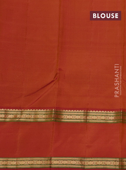 Pure kanchipuram silk saree mustard yellow and pink with zari woven buttas and rettapet zari woven border
