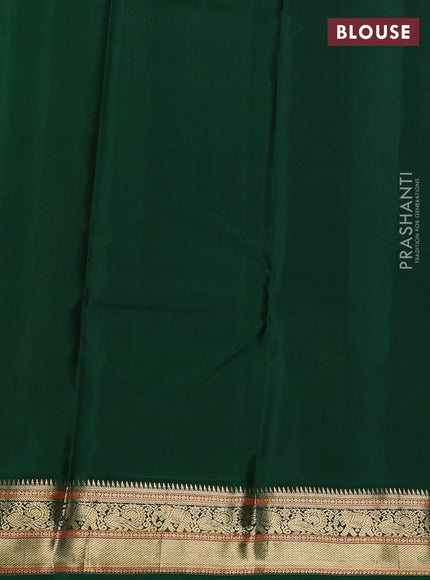 Pure kanchipuram silk saree lime green and green with allover zari checks & buttas and zari woven korvai border