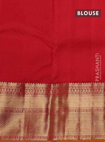 Pure kanchipuram silk saree jamun shade and red with allover zari checked pattern and long zari woven border