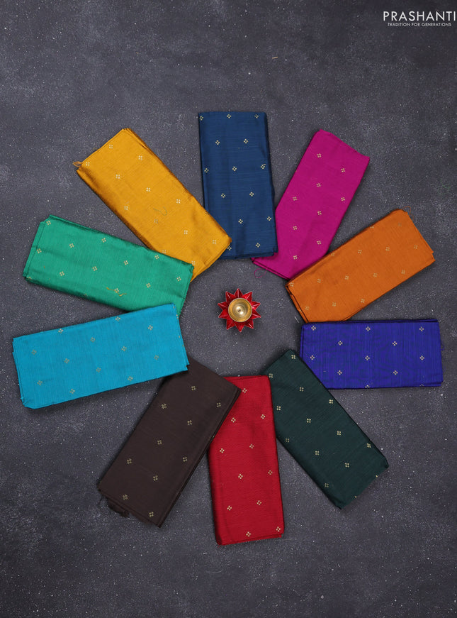 Raw silk blouse bits multi colour and Pack of 10