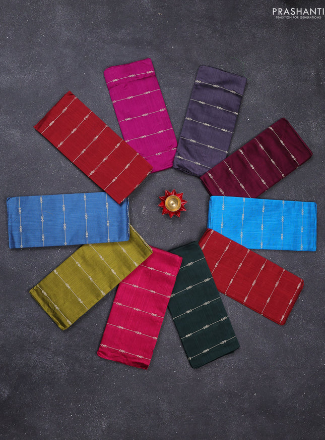 Raw silk blouse bits multi colour and Pack of 10