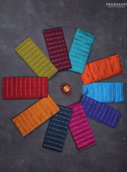 Raw silk blouse bits multi colour and Pack of 10