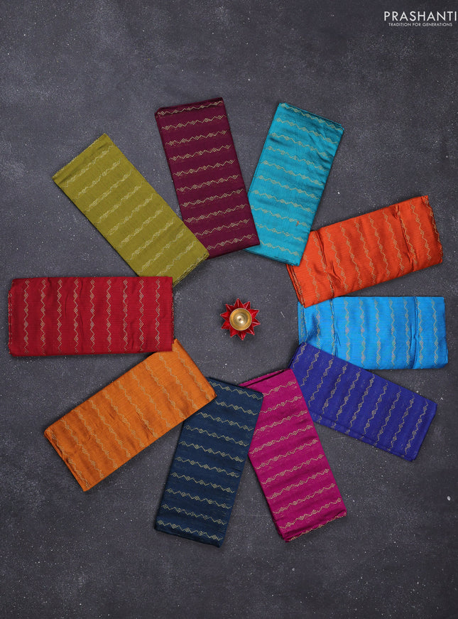 Raw silk blouse bits multi colour and Pack of 10