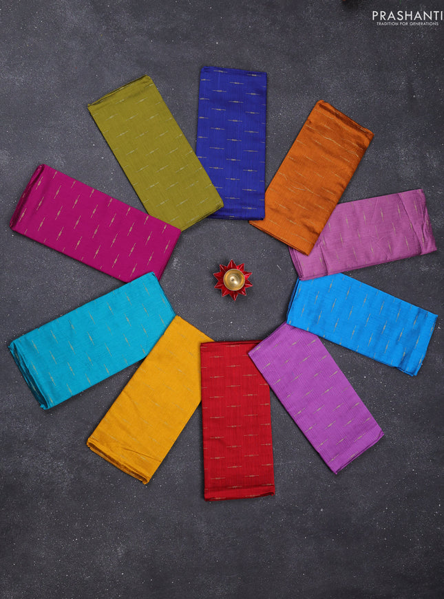 Raw silk blouse bits multi colour and Pack of 10