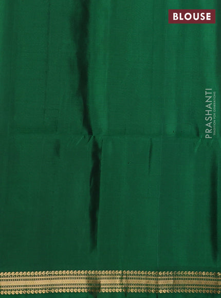 Pure soft silk saree mehendi green and green with zari woven buttas and small zari woven border
