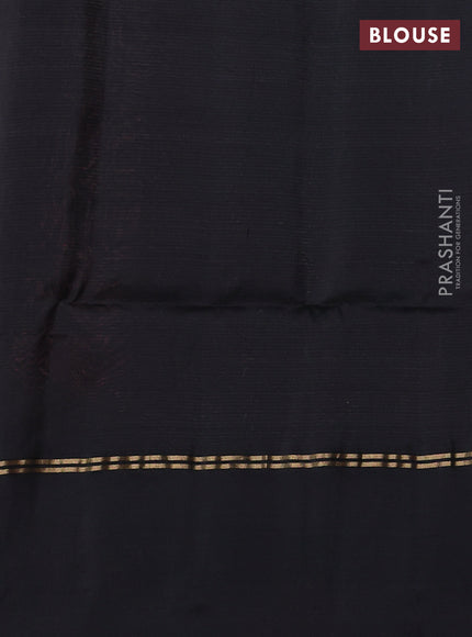 Pure soft silk saree dual shade of pink and black with allover zari weaves & buttas and zari woven simple border