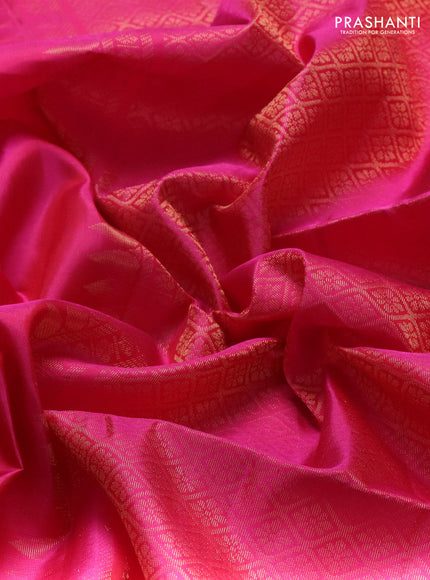 Pure soft silk saree pink with allover zari woven buttas and zari woven border