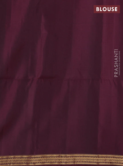 Pure soft silk saree wine shade with zari woven annam buttas and zari woven border