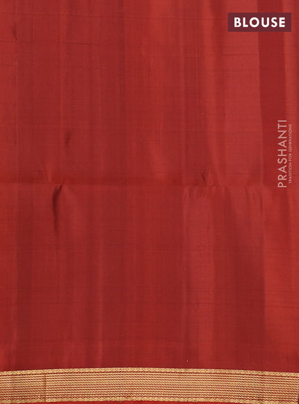 Pure soft silk saree dark mustard and rustic orange with zari woven buttas and zari woven border