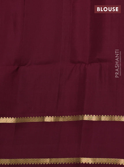 Pure soft silk saree pastel purple and maroon with allover zari stripe pattern and rettapet zari woven border