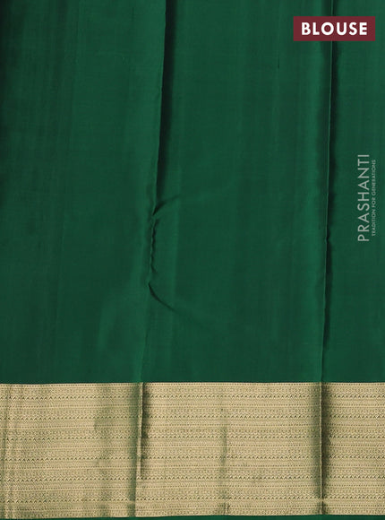 Pure soft silk saree green with zari woven buttas and zari woven border