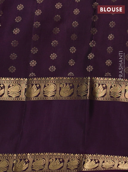 Pure soft silk saree maroon and wine shade with allover zari woven buttas and rettapet zari woven border