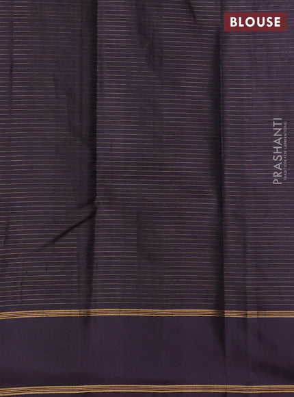 Pure soft silk saree mauve pink and coffee brown with allover zari checked pattern and zari woven annam butta border